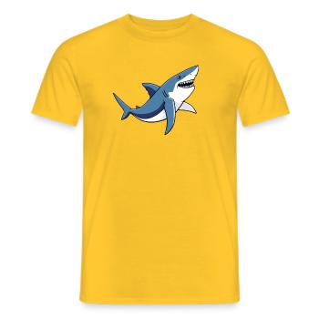 Hai - Männer T-Shirt - Gelb - Vorne - AI Model Male 178 dark (178cm)