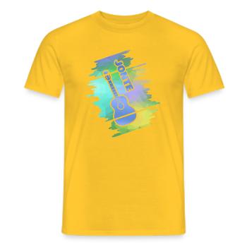 Guitar Jonte - Männer T-Shirt - Gelb - Vorne - AI Model Male 178 dark (178cm)