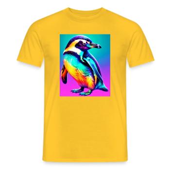 penguin - Men's T-Shirt - yellow - Front - AI Model Male 178 dark (178cm)