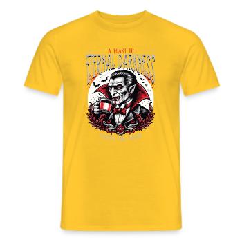 Toast auf die ewige Dunkelheit - Männer T-Shirt - Gelb - Vorne - AI Model Male 178 dark (178cm)