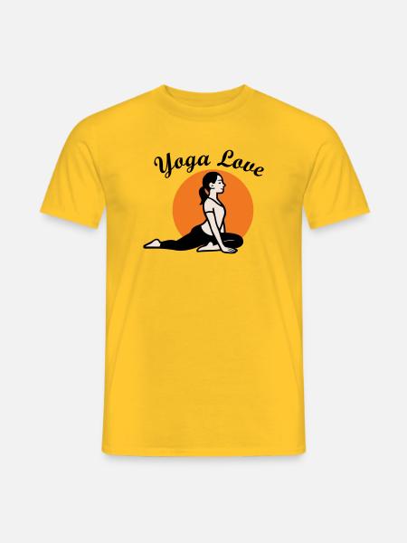 Yoga Love - Men's T-Shirt - yellow