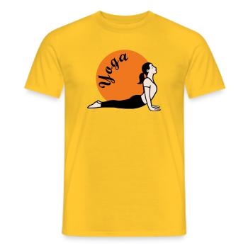 Yoga Love - Männer T-Shirt - Gelb - Vorne - AI Model Male 178 dark (178cm)