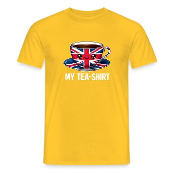 Union Cup Teatime - Männer T-Shirt - Gelb - Vorne - AI Model Male 178 dark (178cm)