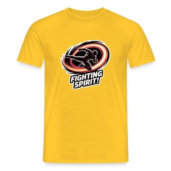 Fighting Spirit Burst - Men's T-Shirt - yellow - Front - AI Model Male 178 dark (178cm)