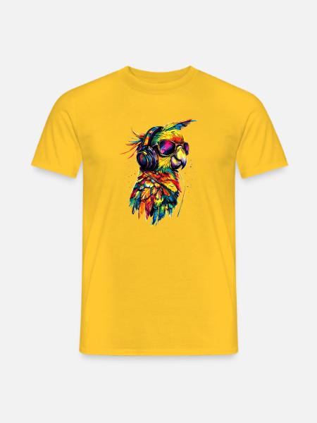 Papagei Ara Sittich Kakadu Liebhaber Papageien - Männer T-Shirt - Gelb