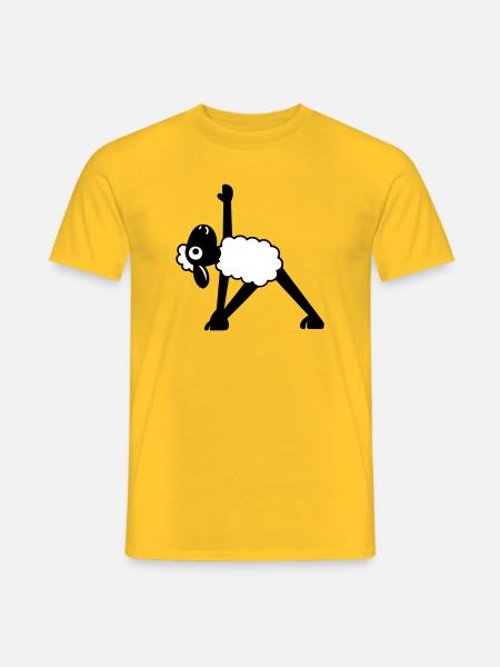 Yoga Sheep - Men's T-Shirt - yellow
