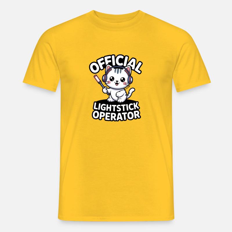 K-Pop Fan Lightstick Korea - Männer T-Shirt - Gelb