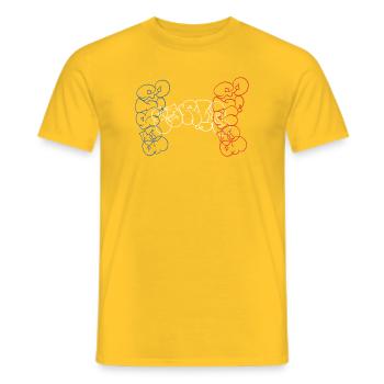 Creative Paris Souvenir in France Colors - Men's T-Shirt - yellow - Front - AI Model Male 178 dark (178cm)