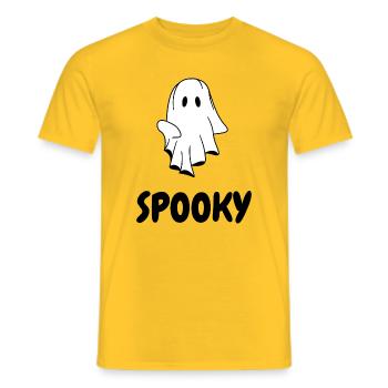 EFFRAYANT |  T-shirt d’Halloween avec fantôme - T-shirt homme - jaune - Devant - AI Model Male 178 dark (178cm)