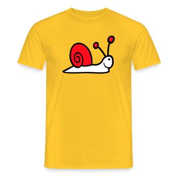 coquille d’escargot mignon mignon heureux cool - T-shirt homme - jaune - Devant - AI Model Male 178 dark (178cm)