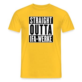 Mouvements IFA droits (couleurs changeantes) - T-shirt homme - jaune - Devant - AI Model Male 178 dark (178cm)