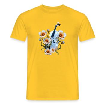 Bleu alto floral - T-shirt homme - jaune - Devant - AI Model Male 178 dark (178cm)