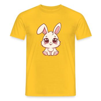 Cozy bunny design in pastel - Men's T-Shirt - yellow - Front - AI Model Male 178 dark (178cm)