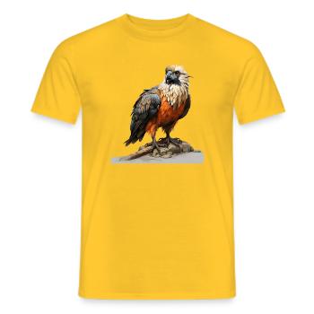 Aigle coloré assis - T-shirt homme - jaune - Devant - AI Model Male 178 dark (178cm)