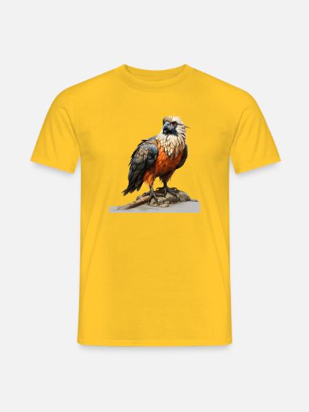 Farbenreicher Adler sitzend - Männer T-Shirt - Gelb