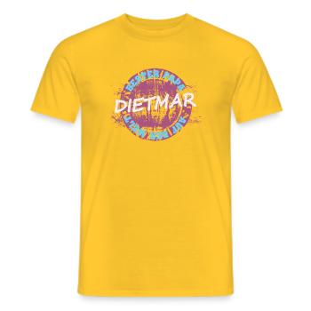 Geschenk für Dietmar - Männer T-Shirt - Gelb - Vorne - AI Model Male 178 dark (178cm)