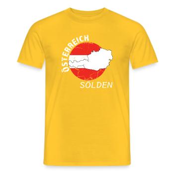 Sölden - Männer T-Shirt - Gelb - Vorne - AI Model Male 178 dark (178cm)