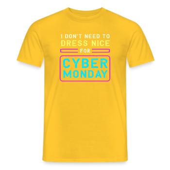 Kaufrausch Cyber Monday - Männer T-Shirt - Gelb - Vorne - AI Model Male 178 dark (178cm)