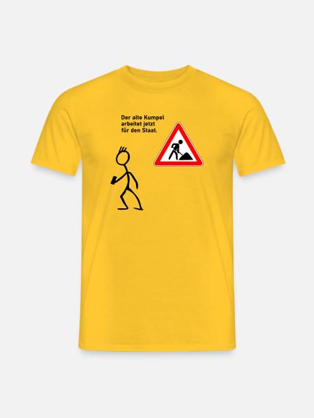 Arbeit beim Staat - Männer T-Shirt - Gelb
