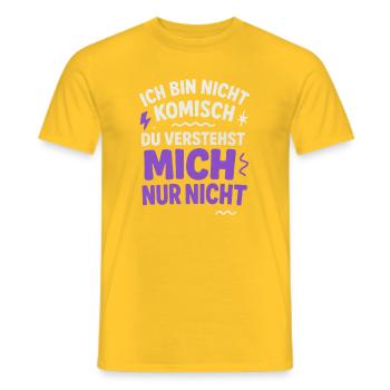 I'm not funny You just don't understand me - Men's T-Shirt - yellow - Front - AI Model Male 178 dark (178cm)