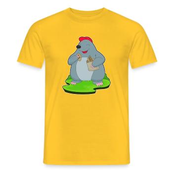 Mole Bread - Men's T-Shirt - yellow - Front - AI Model Male 178 dark (178cm)