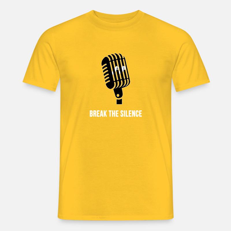 Break the Silence - Männer T-Shirt - Gelb