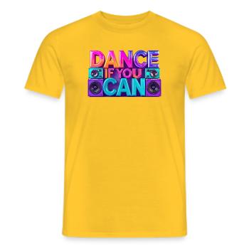 Dansez si vous le pouvez – La danse, c’est merveilleux - T-shirt homme - jaune - Devant - AI Model Male 178 dark (178cm)
