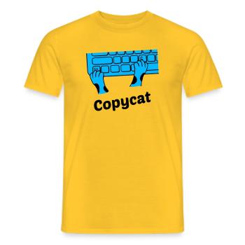 Copycat - Men's T-Shirt - yellow - Front - AI Model Male 178 dark (178cm)