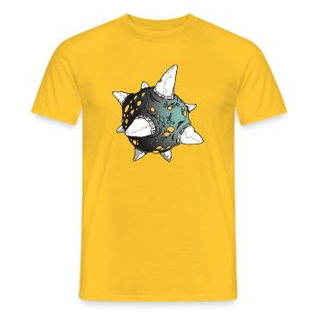 Planet - Männer T-Shirt - Gelb - Vorne - AI Model Male 178 dark (178cm)