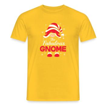 Gnome - Men's T-Shirt - yellow - Front - AI Model Male 178 dark (178cm)