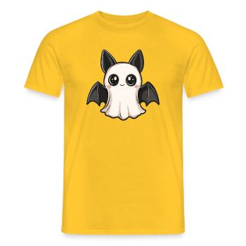 Fledermaus Halloween Geist - Männer T-Shirt - Gelb - Vorne - AI Model Male 178 dark (178cm)