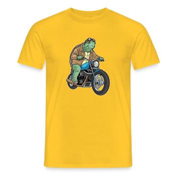 Turtle Motorcycle - Men's T-Shirt - yellow - Front - AI Model Male 178 dark (178cm)