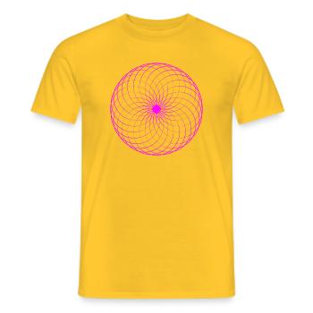 Tore en filet spirale néon - T-shirt homme - jaune - Devant - AI Model Male 178 dark (178cm)
