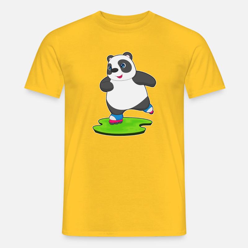 Panda Rollers Rollers Sport - T-shirt homme - jaune