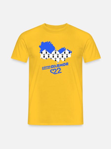 Cotes d'Armor 22 - Men's T-Shirt - yellow