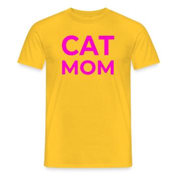 feline - Men's T-Shirt - yellow - Front - AI Model Male 178 dark (178cm)