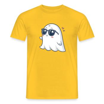 Chic Ghost Sunglasses - Men's T-Shirt - yellow - Front - AI Model Male 178 dark (178cm)