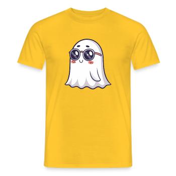 Retro Phantom Runde Brille - Männer T-Shirt - Gelb - Vorne - AI Model Male 178 dark (178cm)