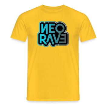 Neo Rave Neon Typography - Men's T-Shirt - yellow - Front - AI Model Male 178 dark (178cm)