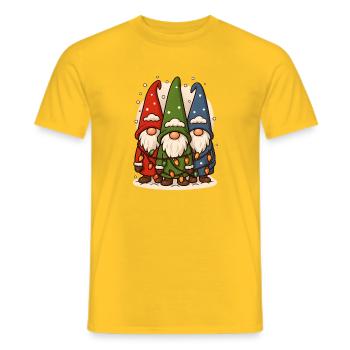 Weinachtswichtel Weihnachtsgnom Weihnachten  - Männer T-Shirt - Gelb - Vorne - AI Model Male 178 dark (178cm)
