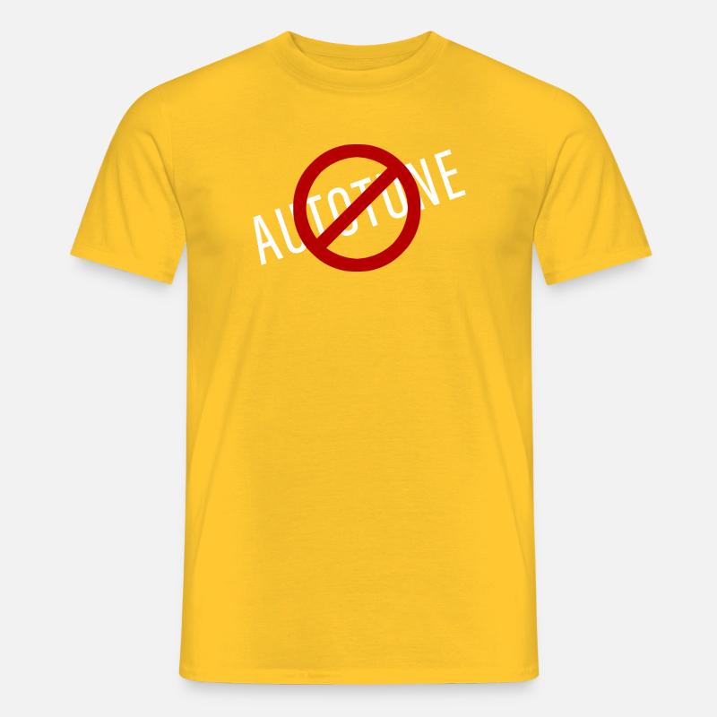 Kein Autotune - Männer T-Shirt - Gelb