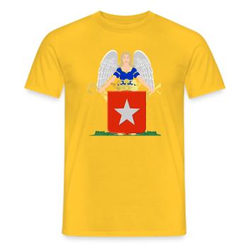 Coat of arms of Maastricht - Men's T-Shirt - yellow - Front - AI Model Male 178 dark (178cm)