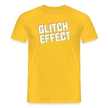 Gamer Glitch Effect Hoodie - Männer T-Shirt - Gelb - Vorne - AI Model Male 178 dark (178cm)