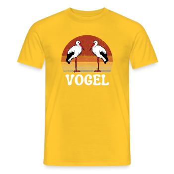 VOGEL VIntage Retro  - Männer T-Shirt - Gelb - Vorne - AI Model Male 178 dark (178cm)