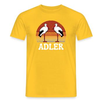 ADLER VIntage Retro - Männer T-Shirt - Gelb - Vorne - AI Model Male 178 dark (178cm)