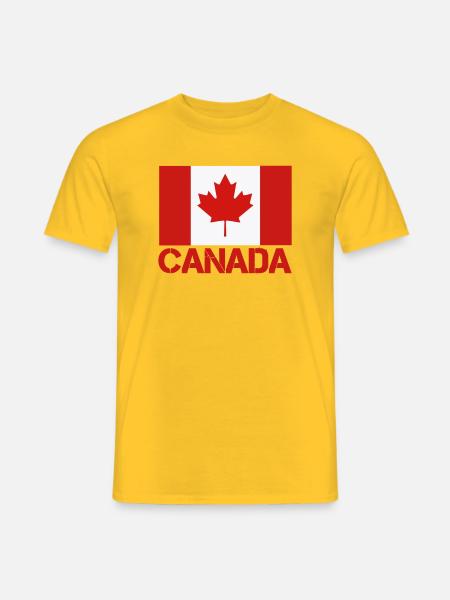 Maple Leaf Canada Flag Art - Men's T-Shirt - yellow