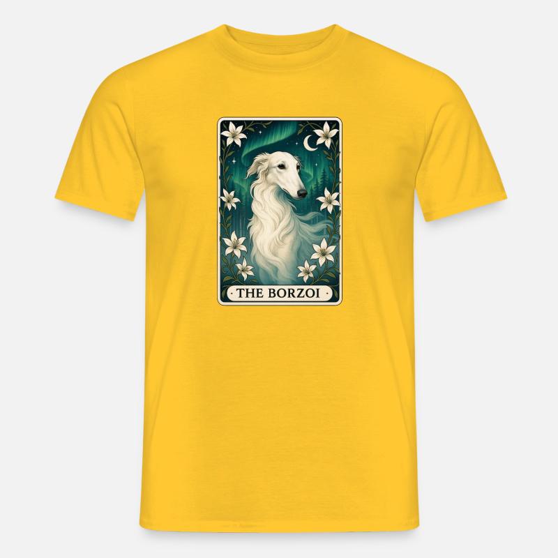 Borzoi - Männer T-Shirt - Gelb