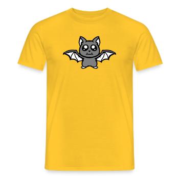 Little Cute Bat Halloween Funny Comic Cute - Men's T-Shirt - yellow - Front - AI Model Male 178 dark (178cm)