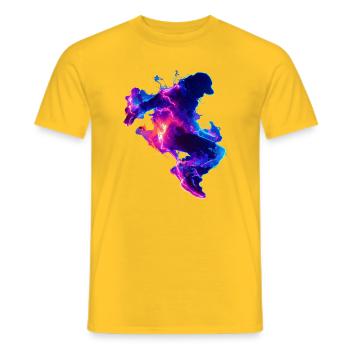 Electric_Storm_Breaker - Men's T-Shirt - yellow - Front - AI Model Male 178 dark (178cm)