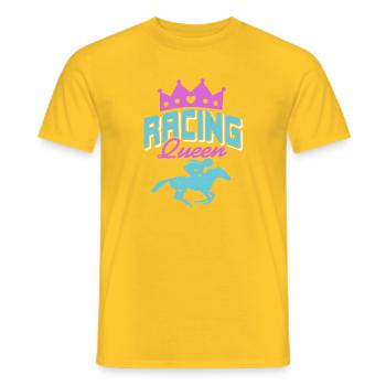 Reine de la course féminine - T-shirt homme - jaune - Devant - AI Model Male 178 dark (178cm)